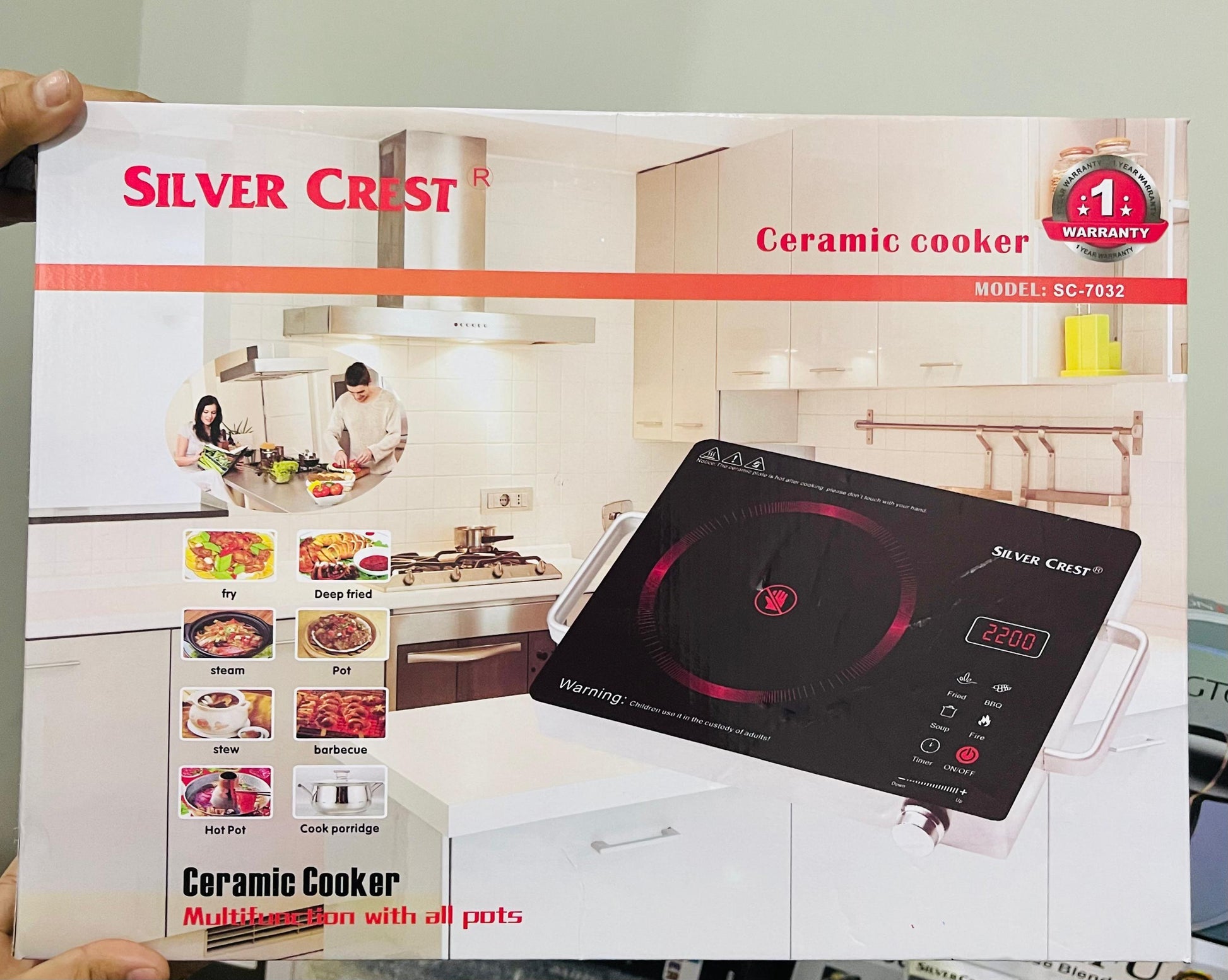 SILVER CREST SC-7031 ELECTRIC CERAMIC OVEN INDUCTION COOKER
