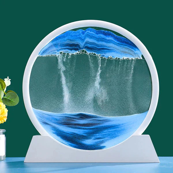 3D Artistic Round Glass Sandscape | 7 Inch